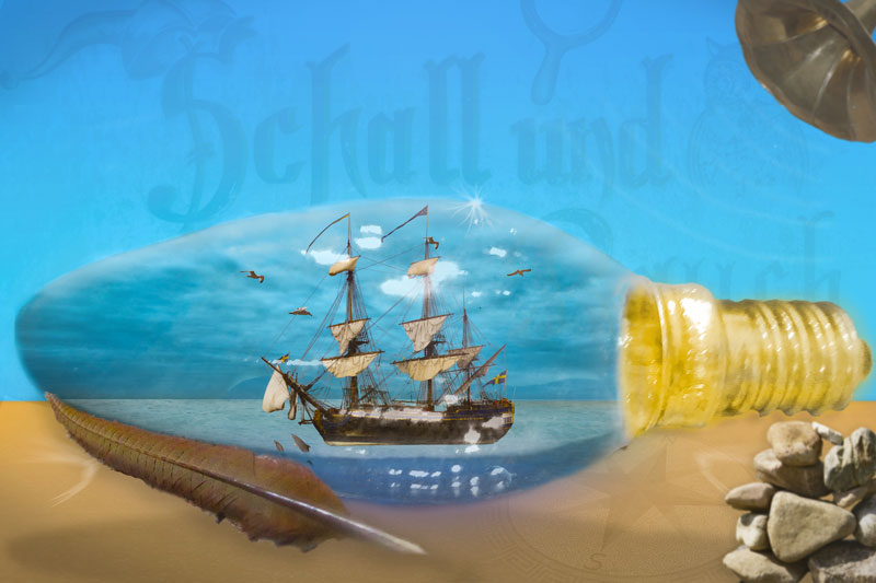 Schiff im Glühlampe